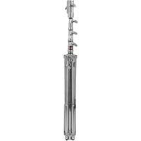 Matthews Sky High Triple Riser Combo Steel Stand with Rocky Mountain Leg, Supports 50 lbs, Maximum Height 183" (15'), Chrome.