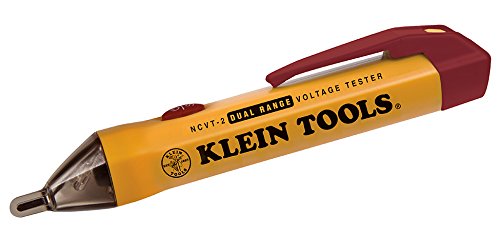 Dual Voltage Tester, Non Contact Tester for High and Low Voltage with 3-m Drop Protection Klein Tools NCVT-2 aka 